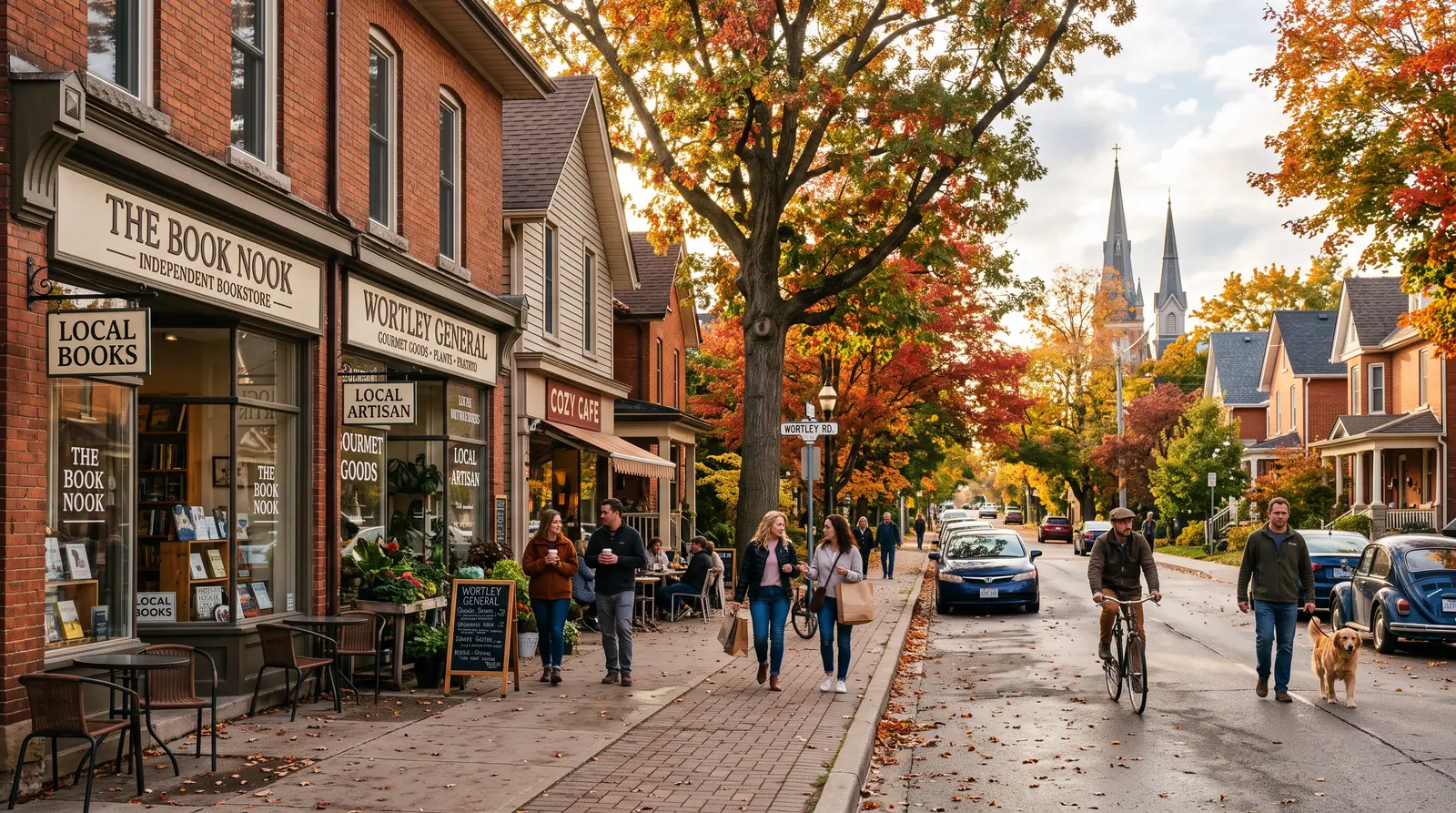 London Ontario neighbourhood SEO - rank in Old North, Byron, Masonville and more Charming residential London Ontario neighbourhood street with mature trees and independent local shops